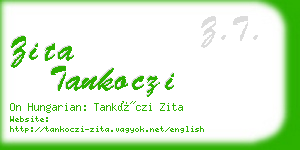 zita tankoczi business card
